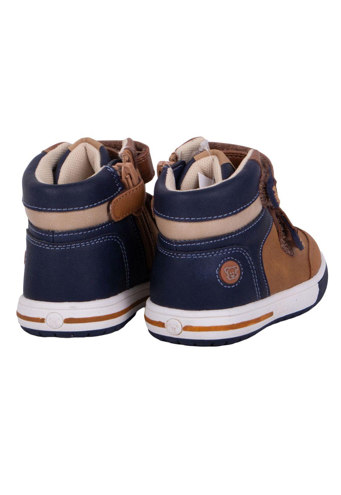 Zapatillas Bebe Niño Café Pillin-3