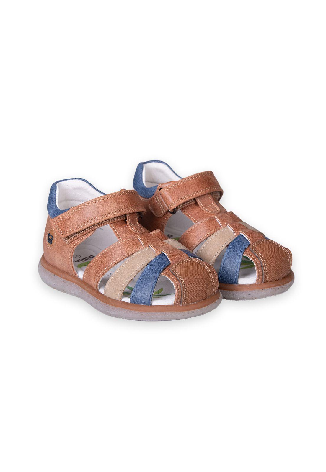 Sandalias Bebe Niño Café Pillin (PZC424-25CAF )-0
