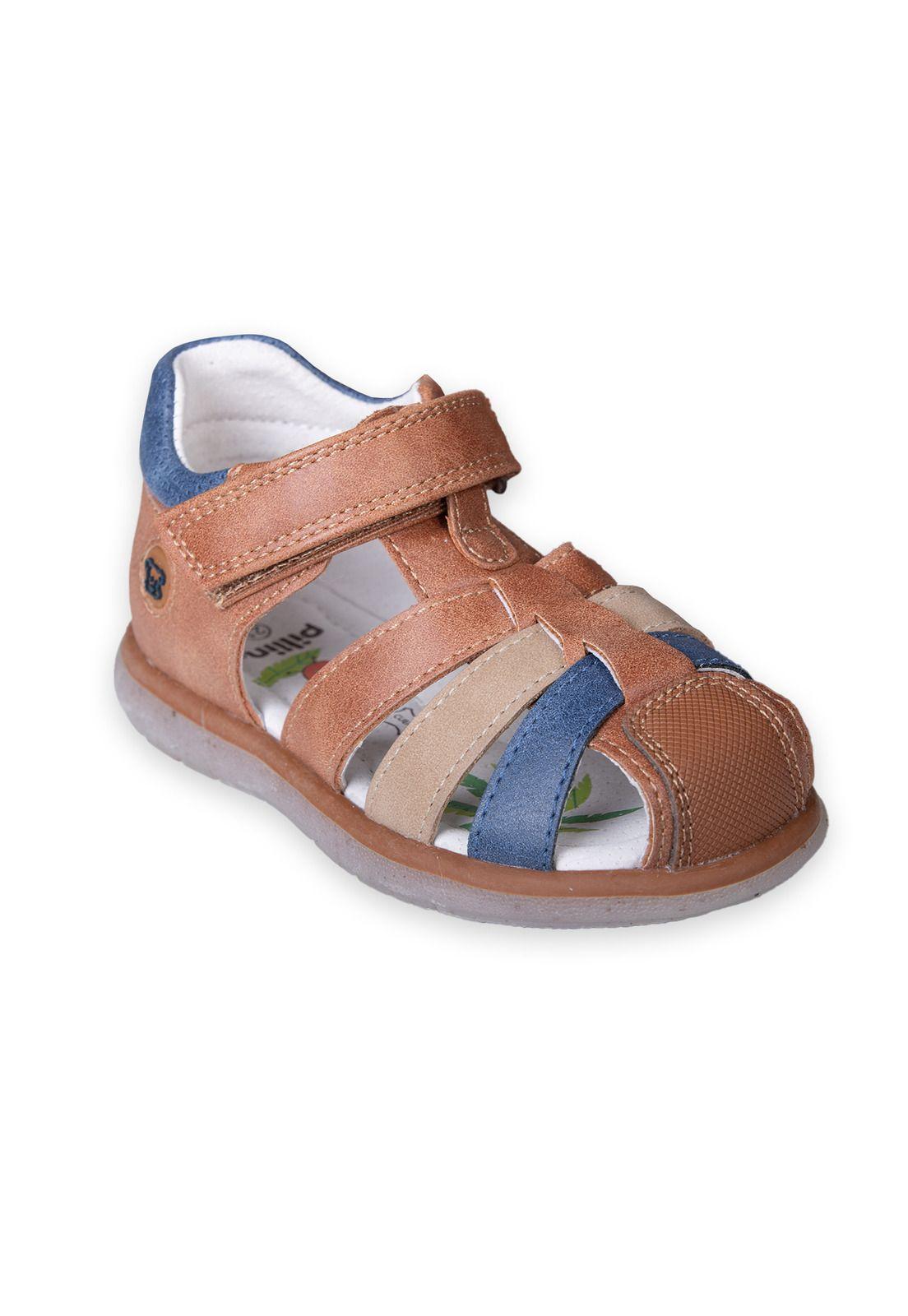 Sandalias Bebe Niño Café Pillin (PZC424-25CAF )-4