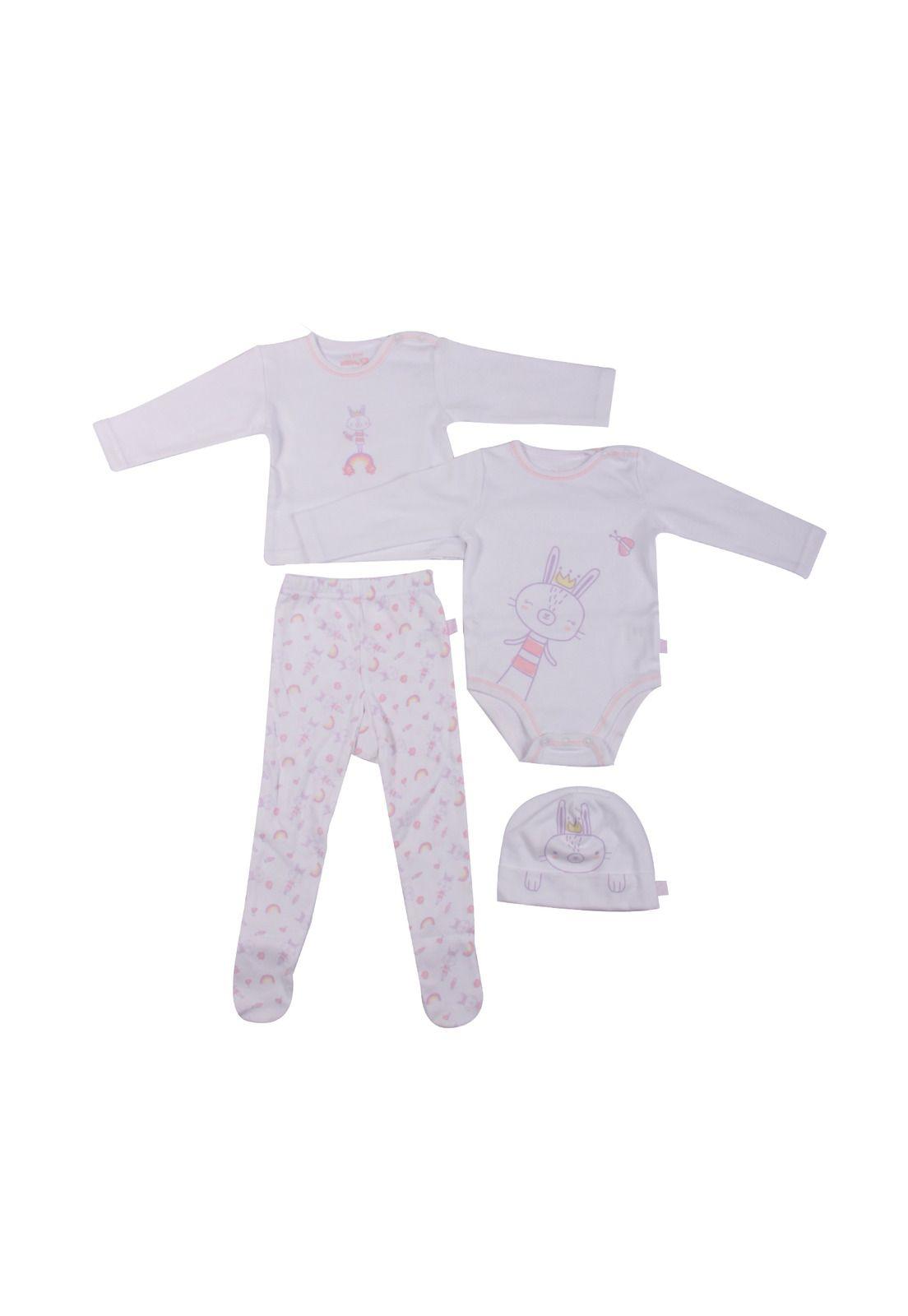 Set 4 Pzas Bebe Niña Multicolor Pillin-1