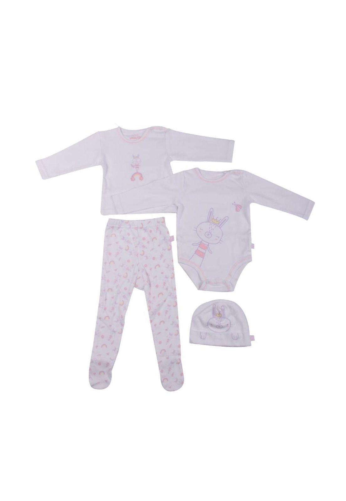 Set 4 Pzas Bebe Niña Multicolor Pillin-0