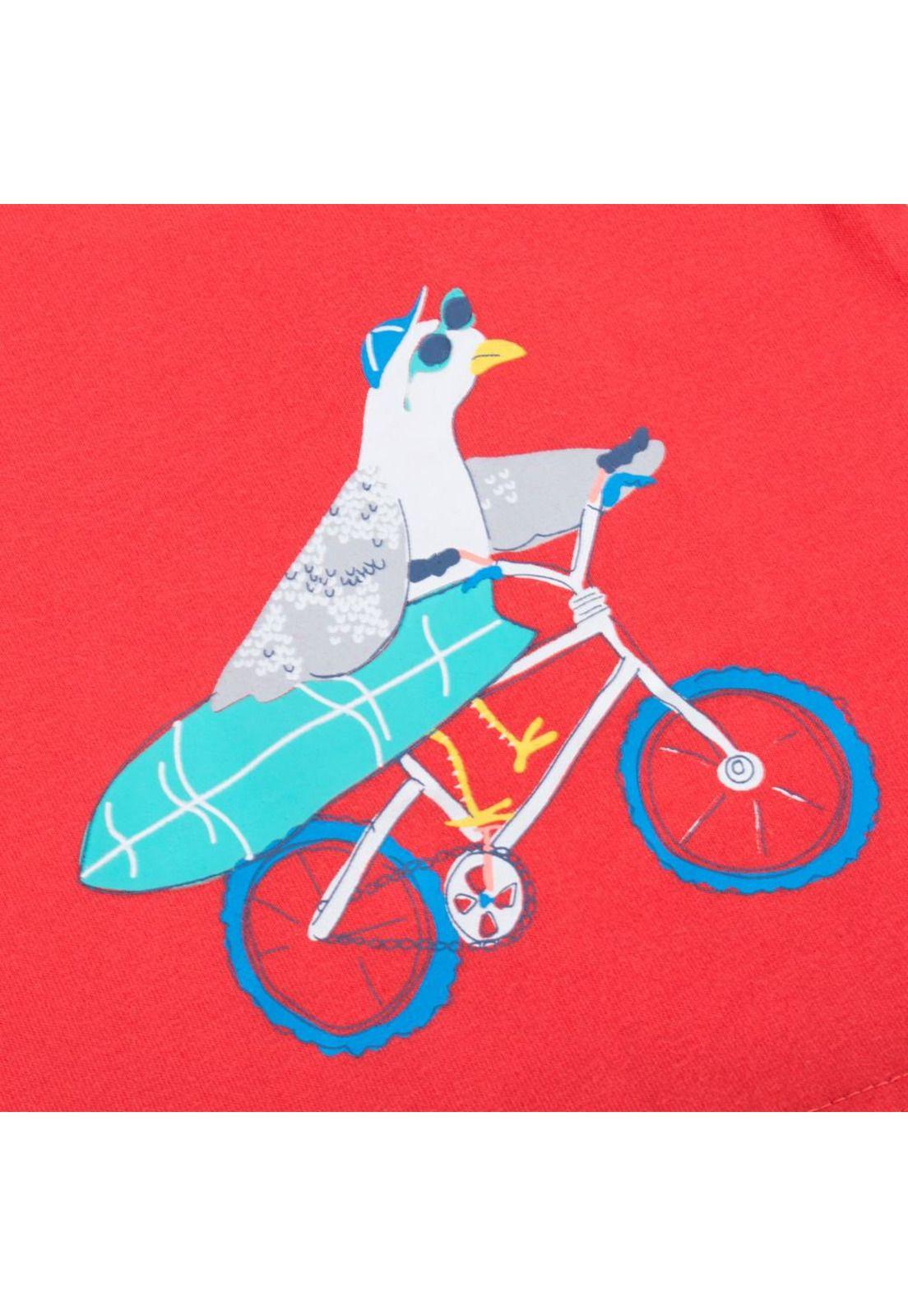 Polera Manga Corta Bebe Niño Rojo Pillin-1
