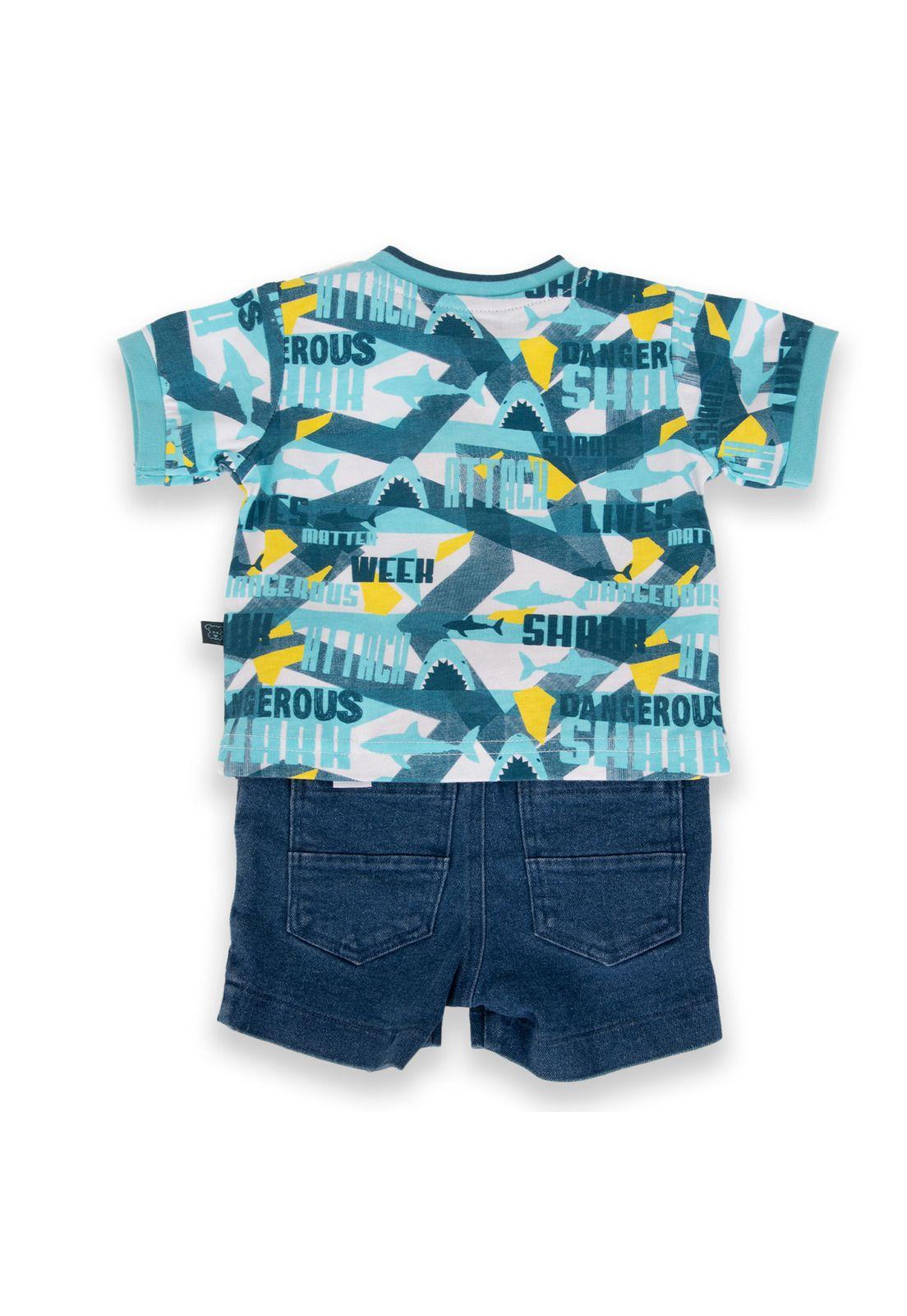 Conjunto Bebé Niño Turquesa Pillin (PVA742-24CAL)-3