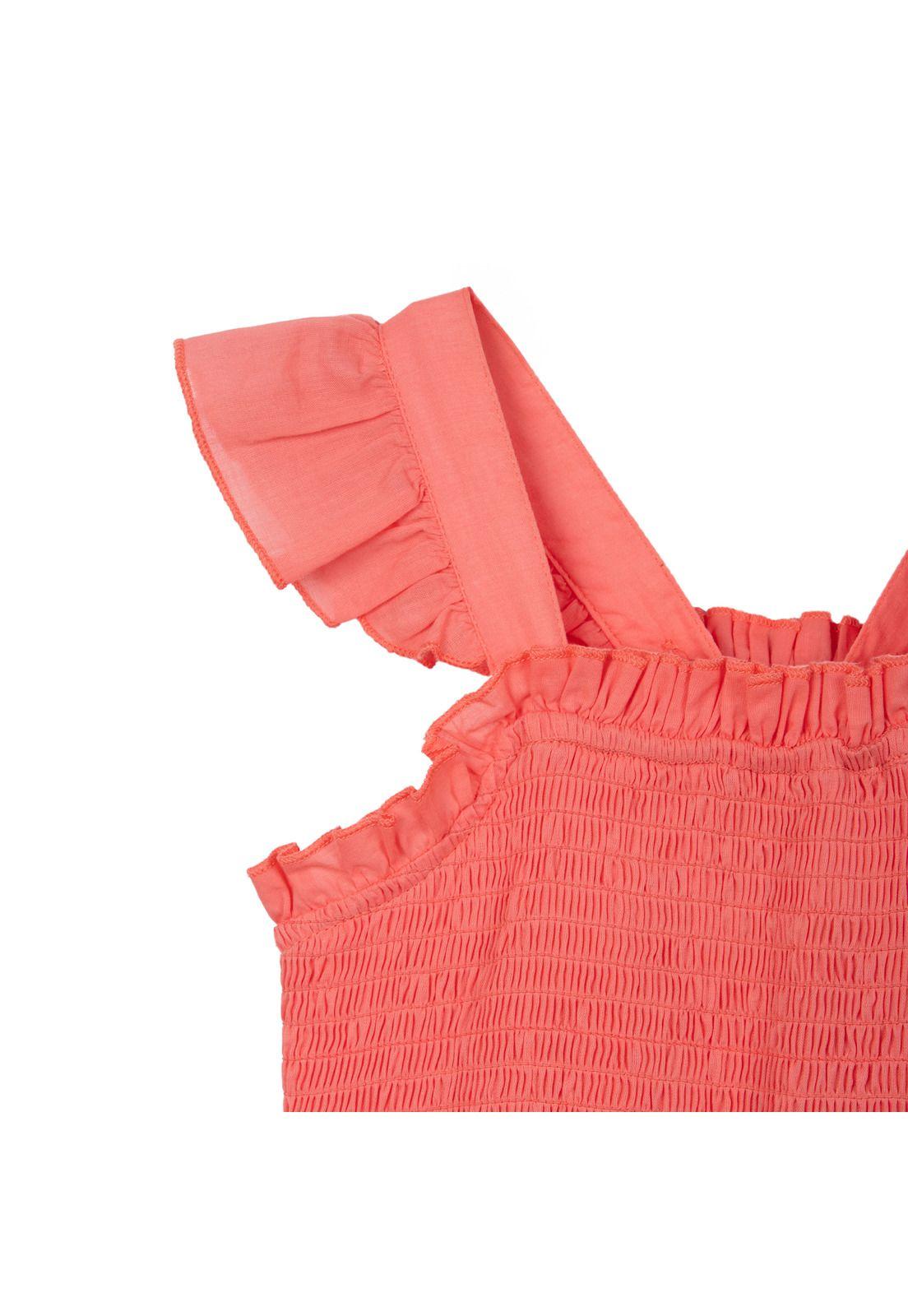 Vestido Niña Elasticado Bordado Coral Pillin-2