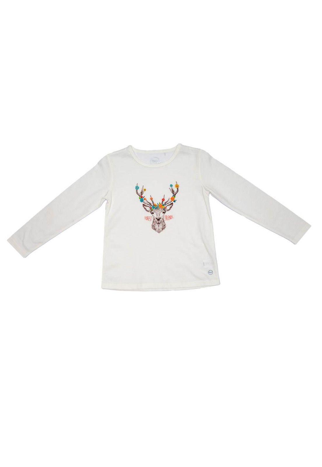 Polera M/L Estampada Niña Crudo Pillin-0