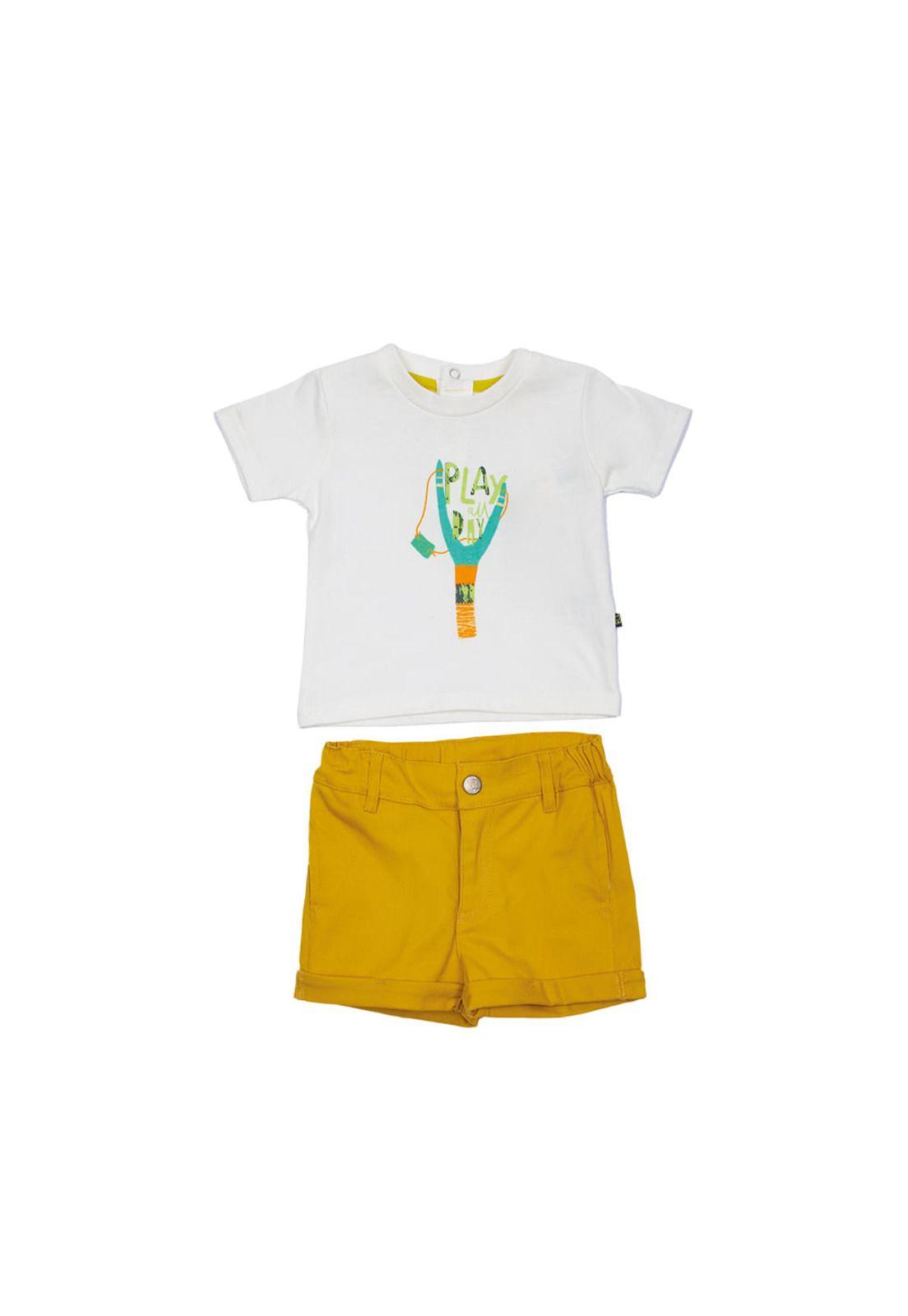 Conjunto Bebé Niño Amarillo Pillin-0