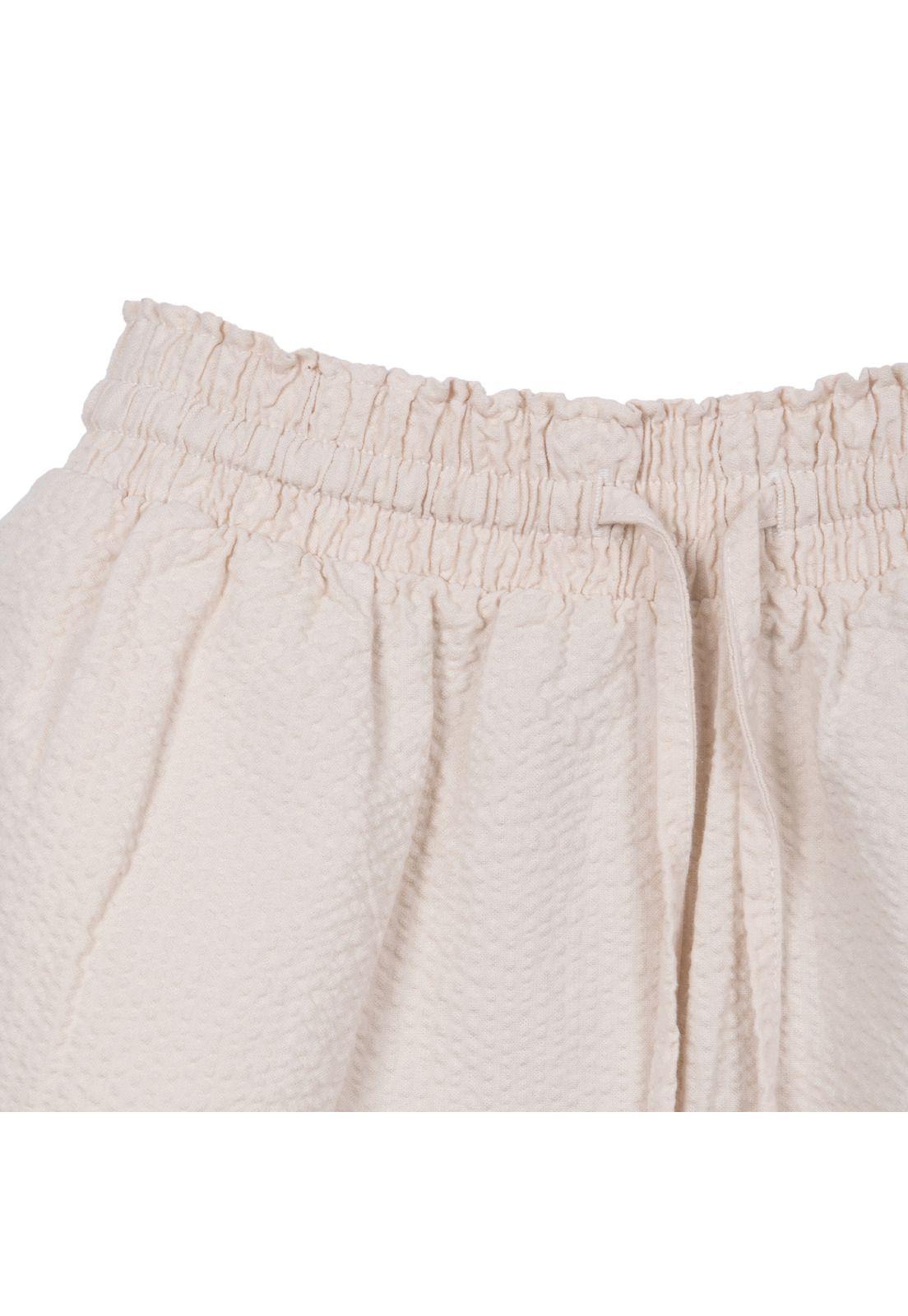 Short Niña Cintura Elasticada Liso Arena Pillin-2