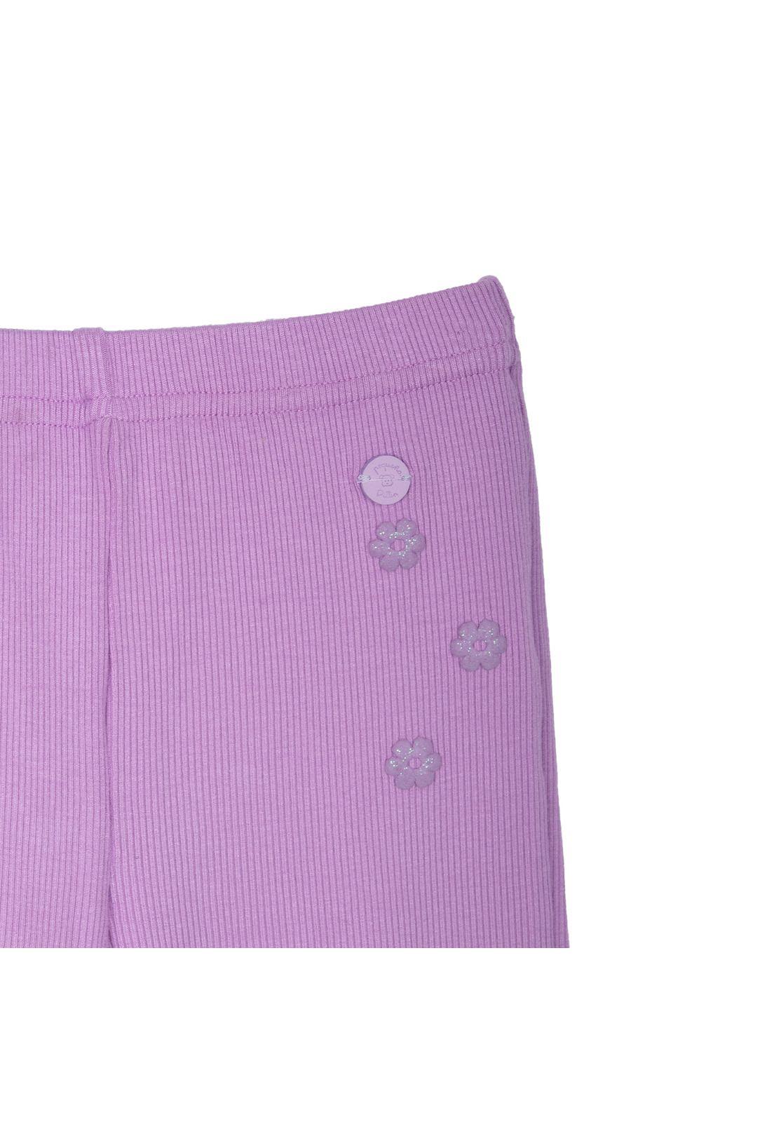 Calza Bebé Niña Lisa Pierna Ancha Violeta Pillin-2