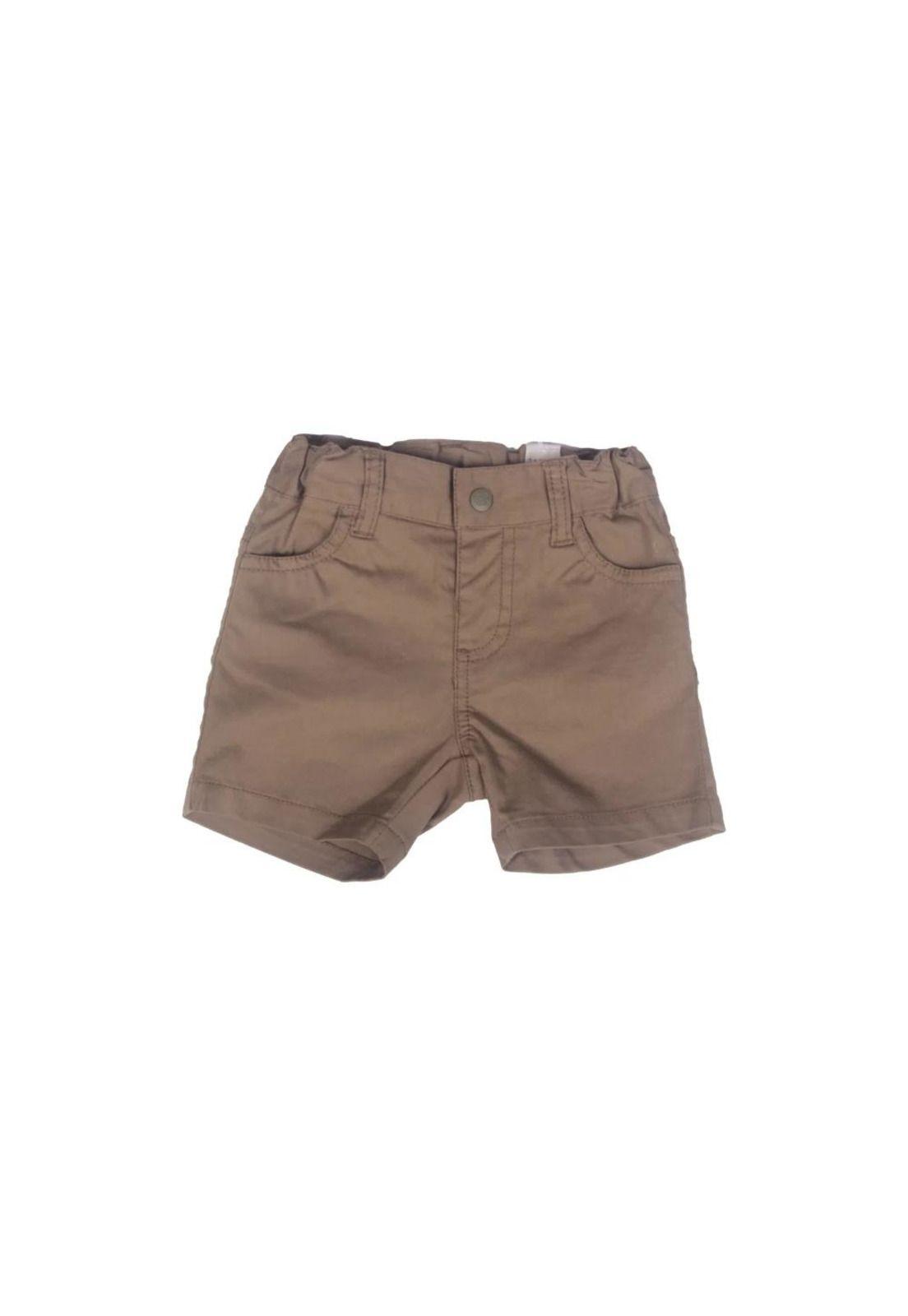 Short Bebe Niño Caqui Pillin-0
