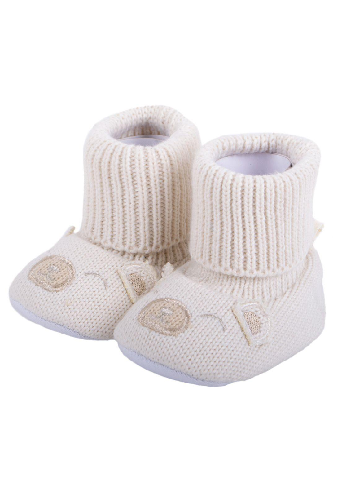 Botin Tejido Bebé Niña Beige Pillin-0