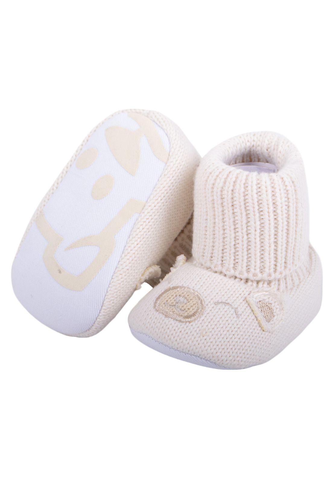 Botin Tejido Bebé Niña Beige Pillin-2