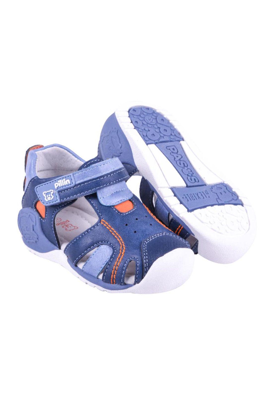 Sandalias Bebe Niño Azul marino Pillin-2