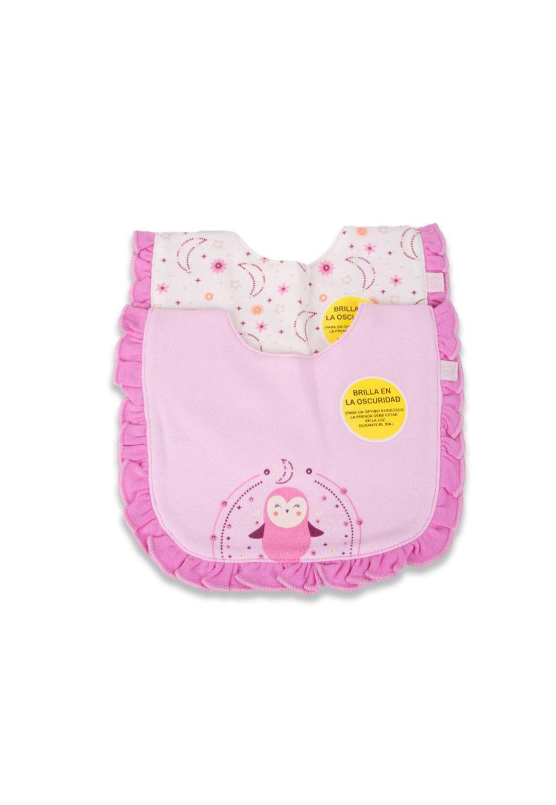 Pack 2 Pzas Babero Bebé Niña Multicolor Pillin-0