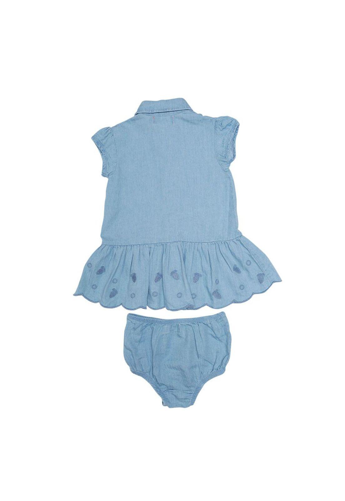 Vestido Mezclilla Bebe Niña Denim Pillin-1