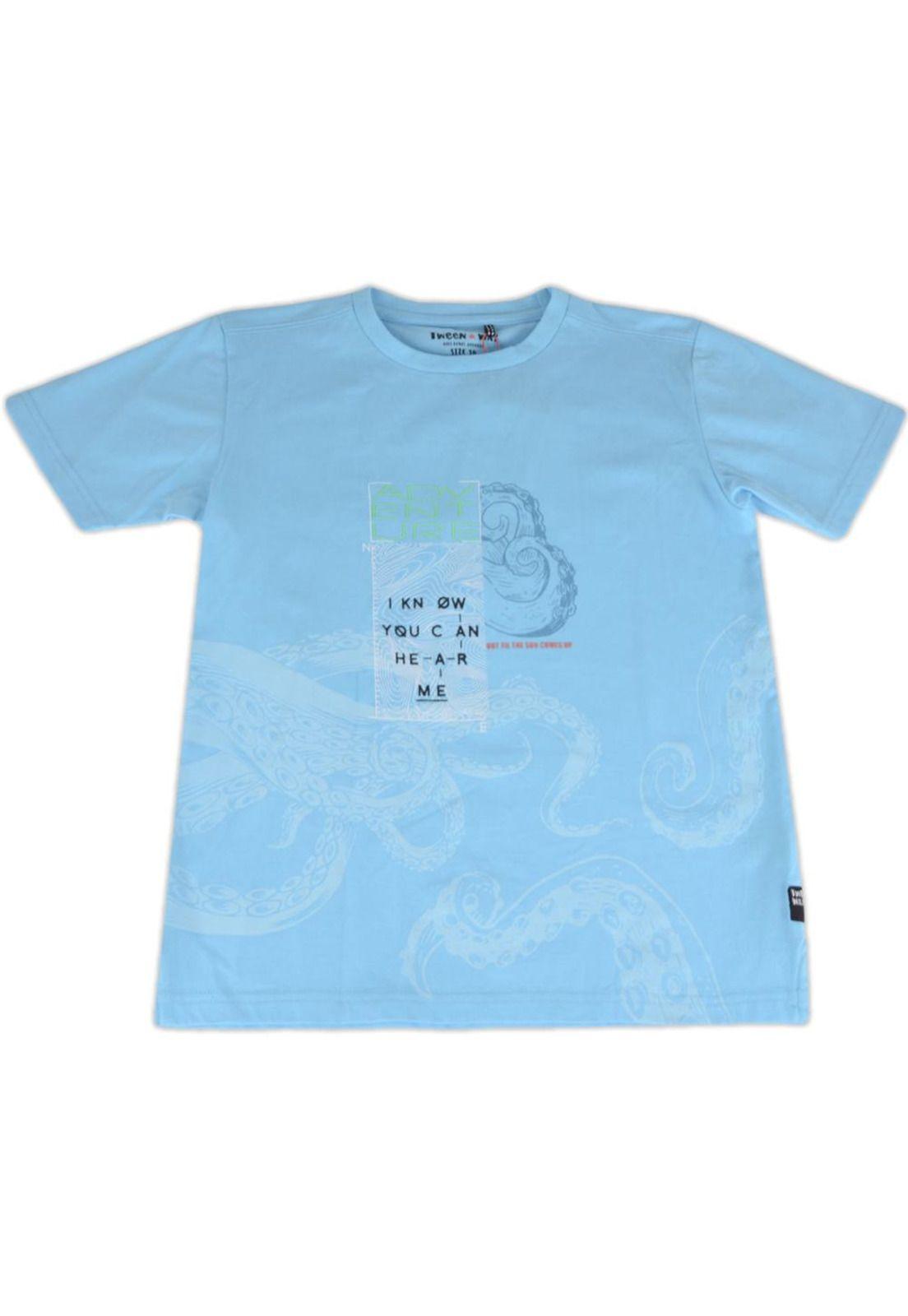 Polera Niño Turquesa Pillin-0