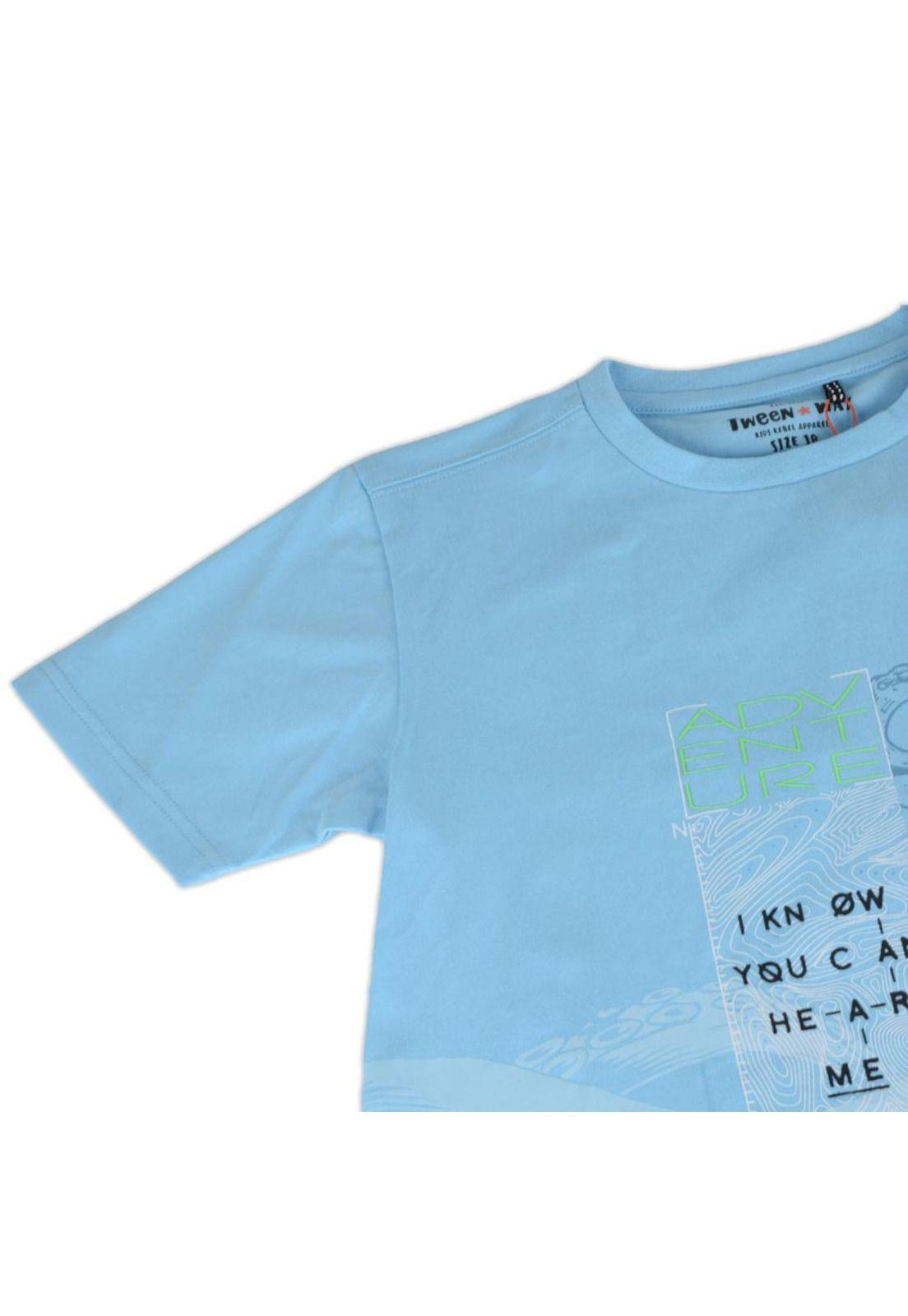 Polera Niño Turquesa Pillin-1