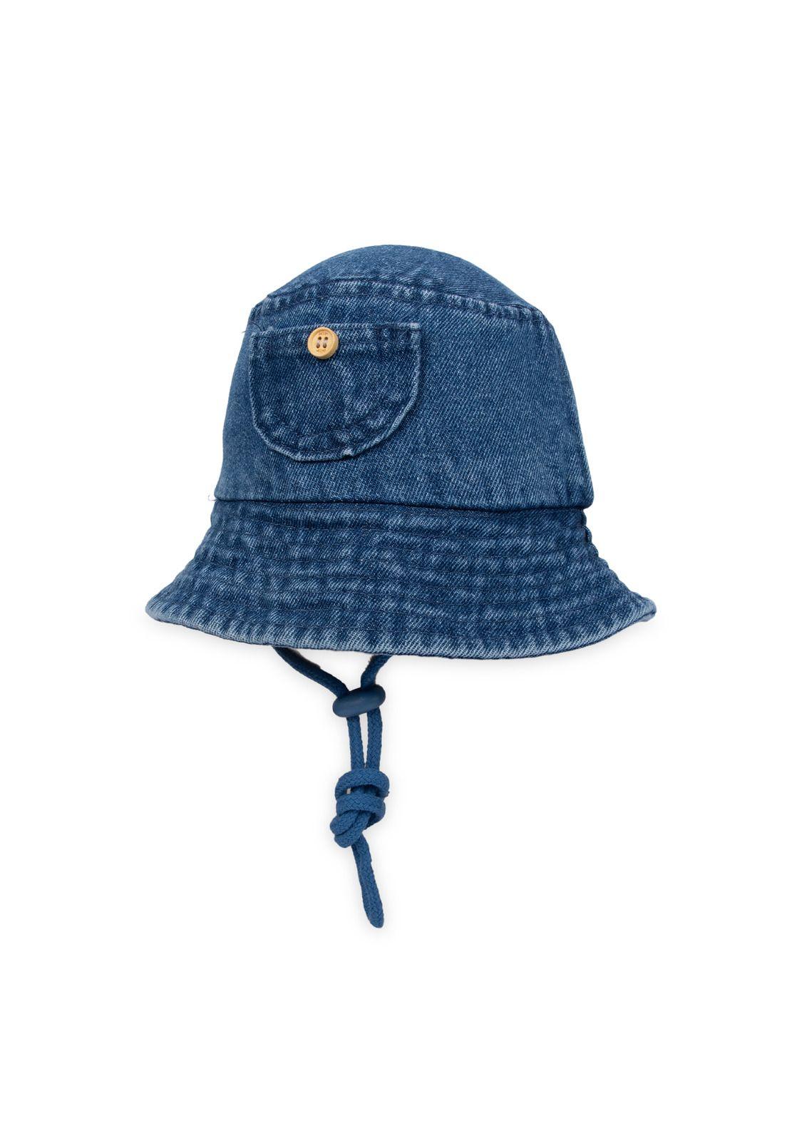 Gorro Bebé Niño Ajustable Denim Pillin-0