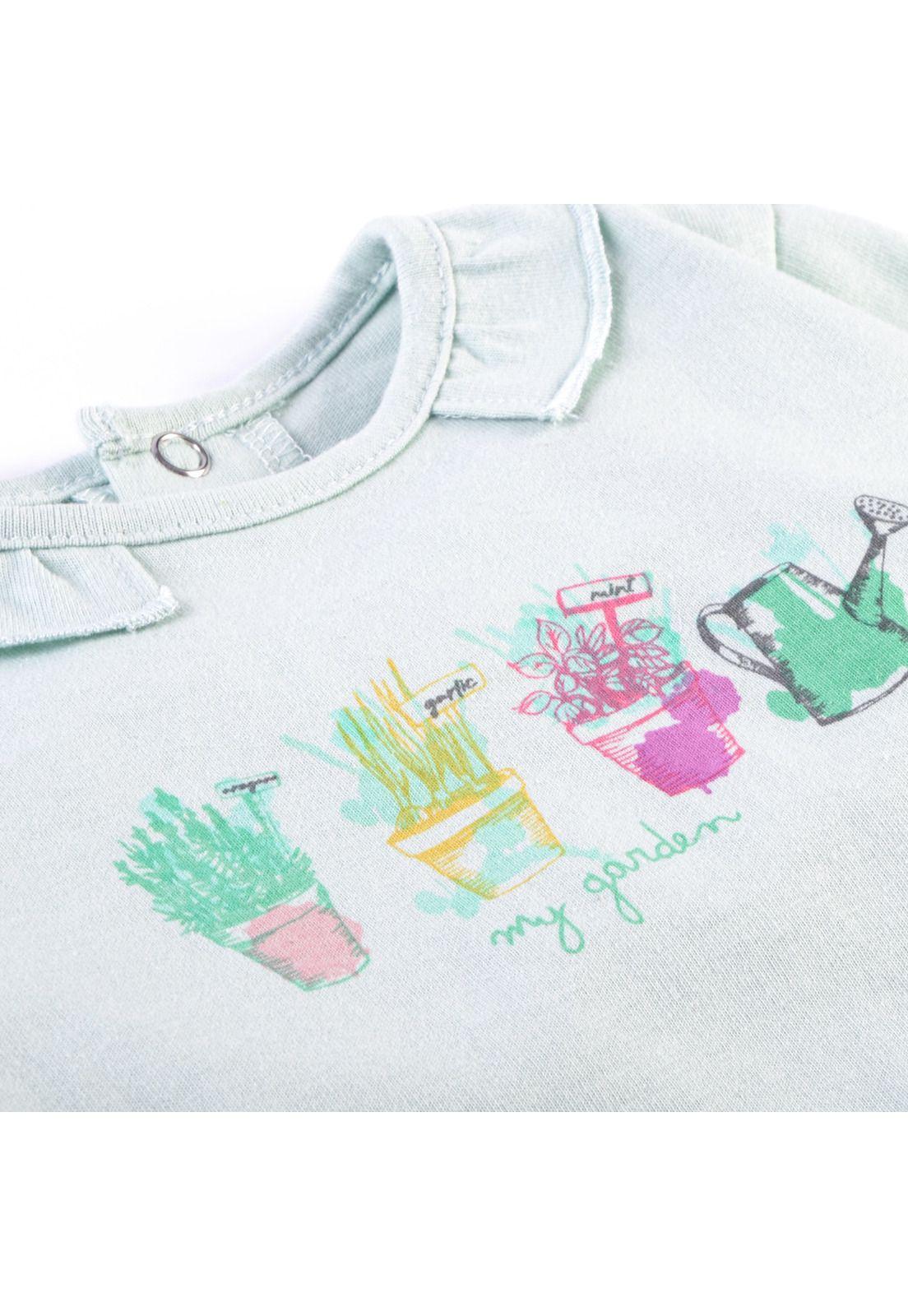 Polera Manga Larga Bebé Niña Menta Pillin-1