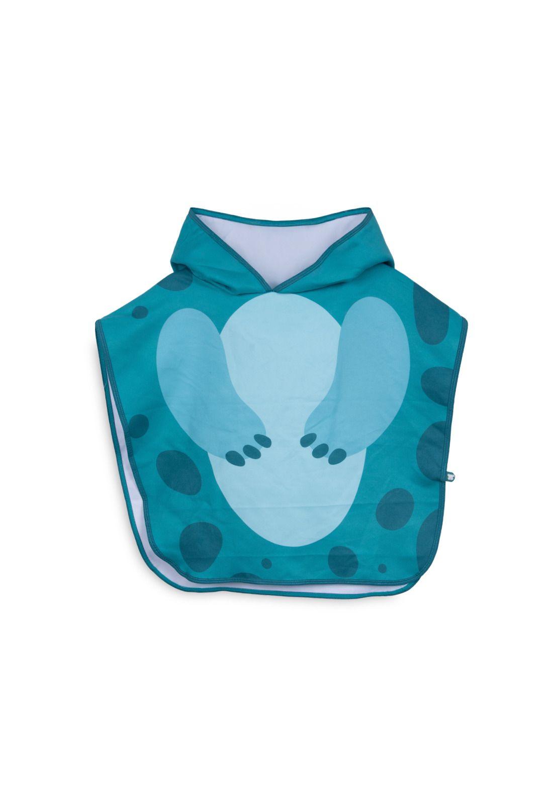 Toalla Bebé Niño Microfibra con Capucha Dinosaurio Verde Pillin-0