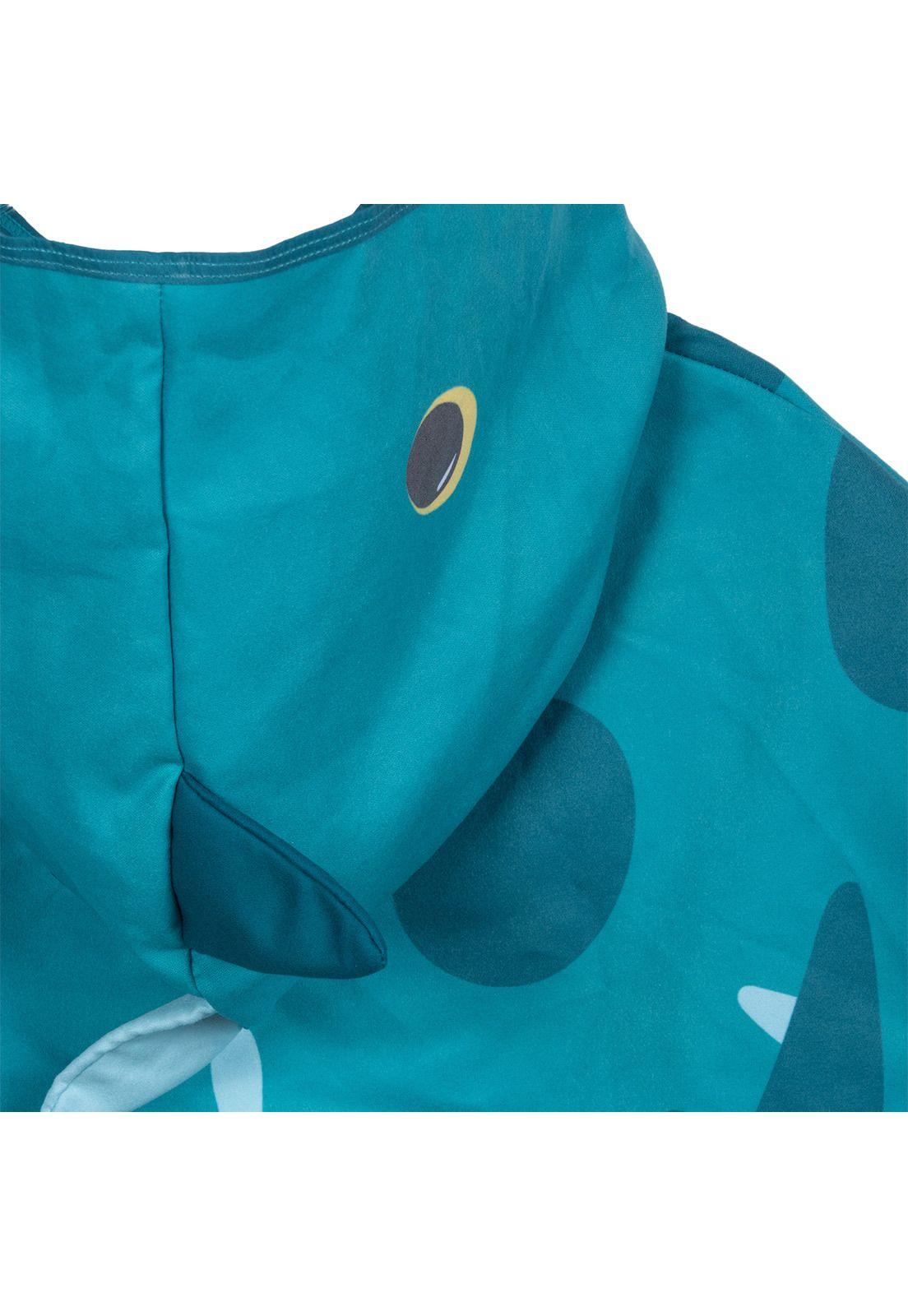 Toalla Bebé Niño Microfibra con Capucha Dinosaurio Verde Pillin-2