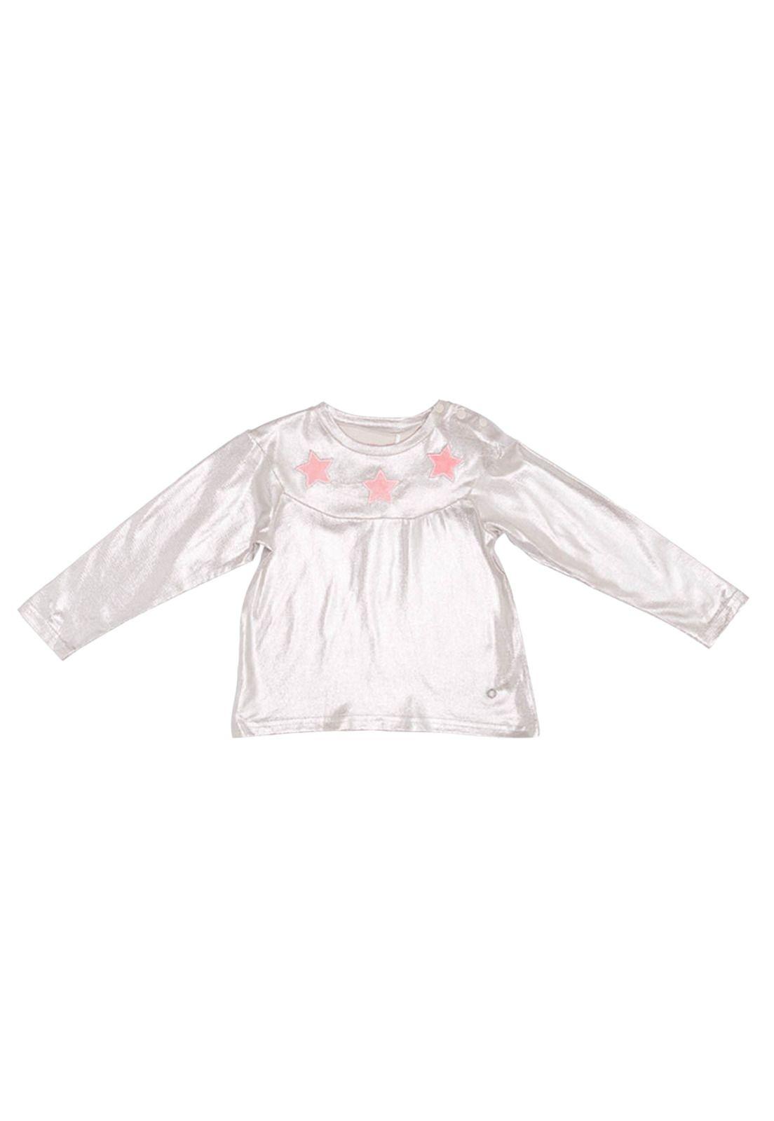Polera Manga Larga Bebé Algodón Invierno Niña Beige-0