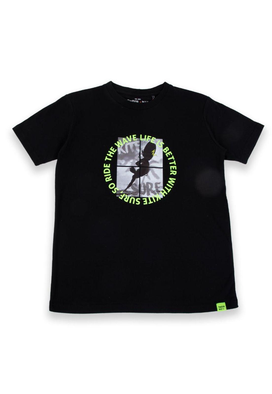 Polera Niño Negro Pillin-0