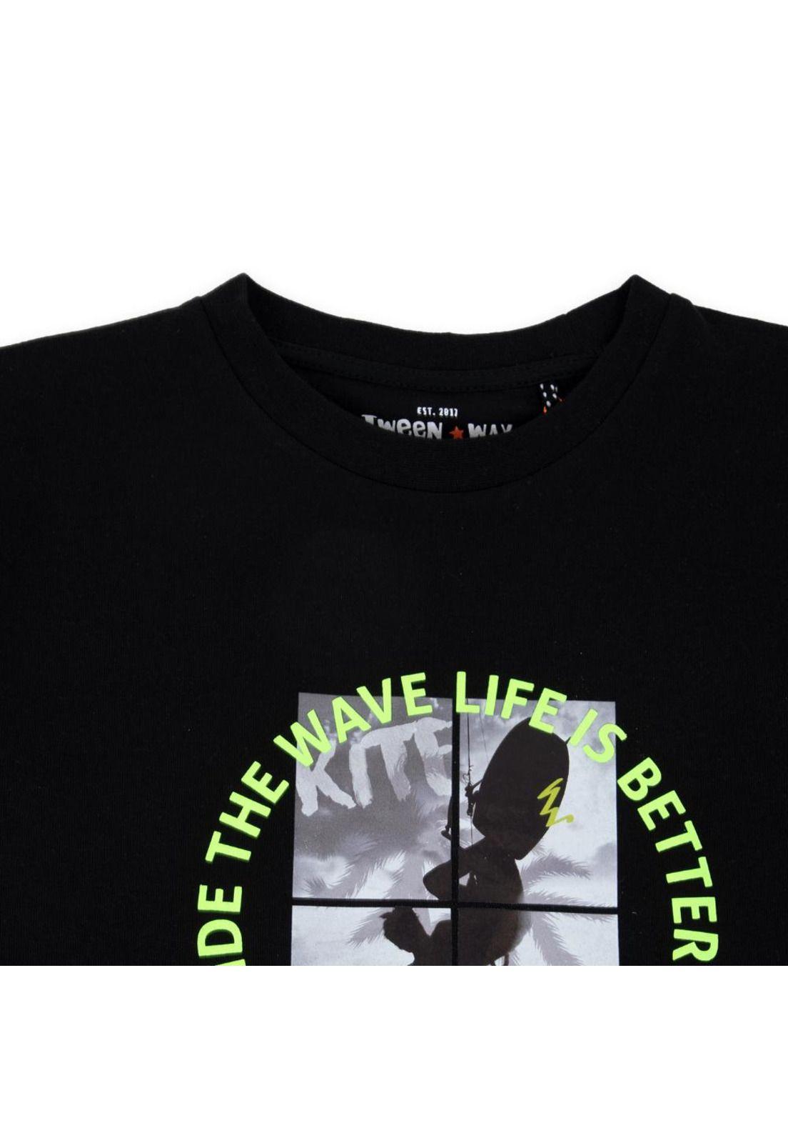 Polera Niño Negro Pillin-1