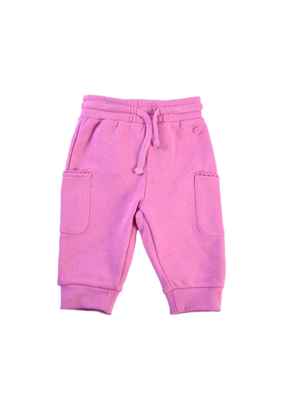 Pantalón Buzo Bebé Niña Rosado Pillin-0