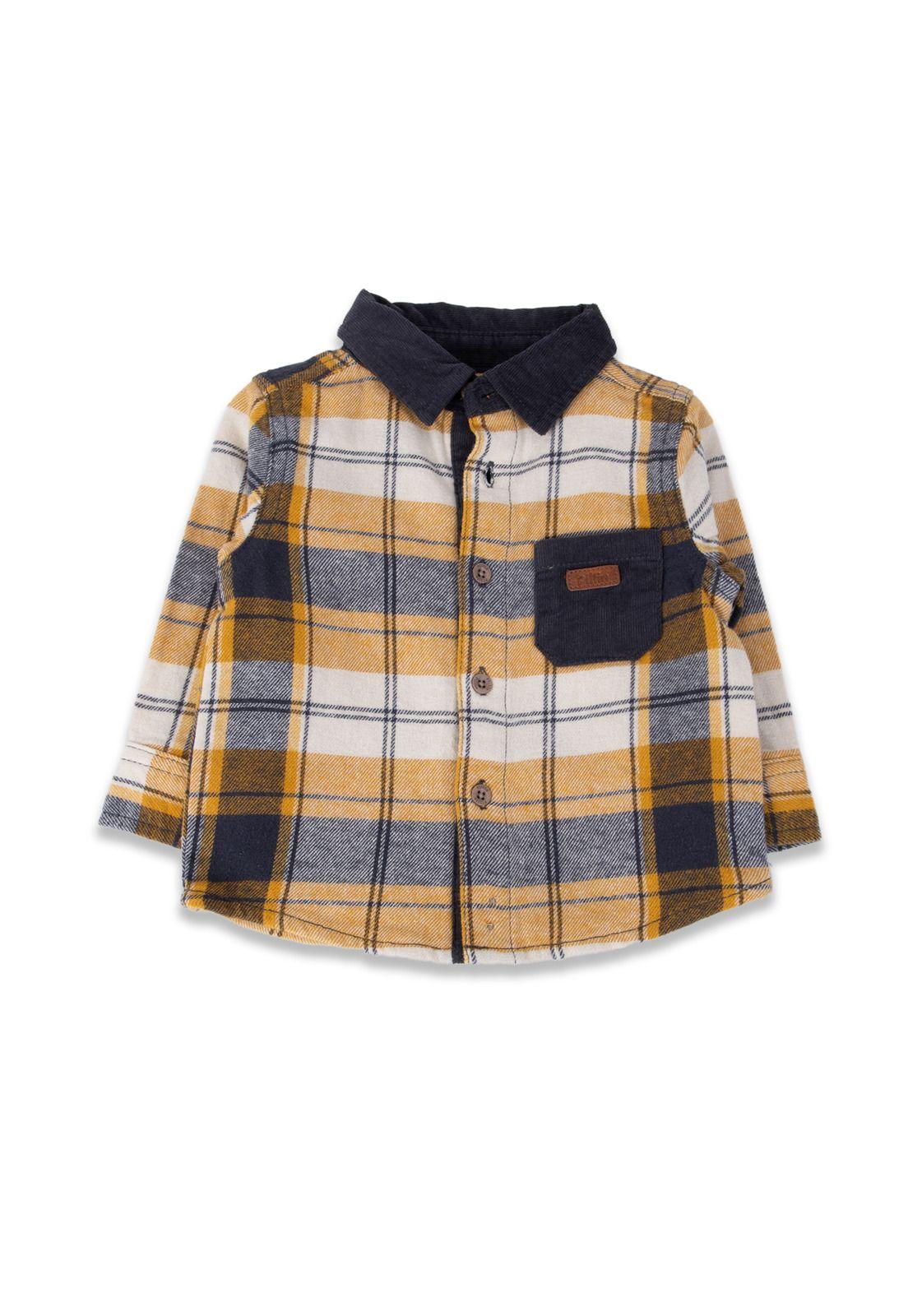 Camisa Bebé Niño Mostaza Pillin-0