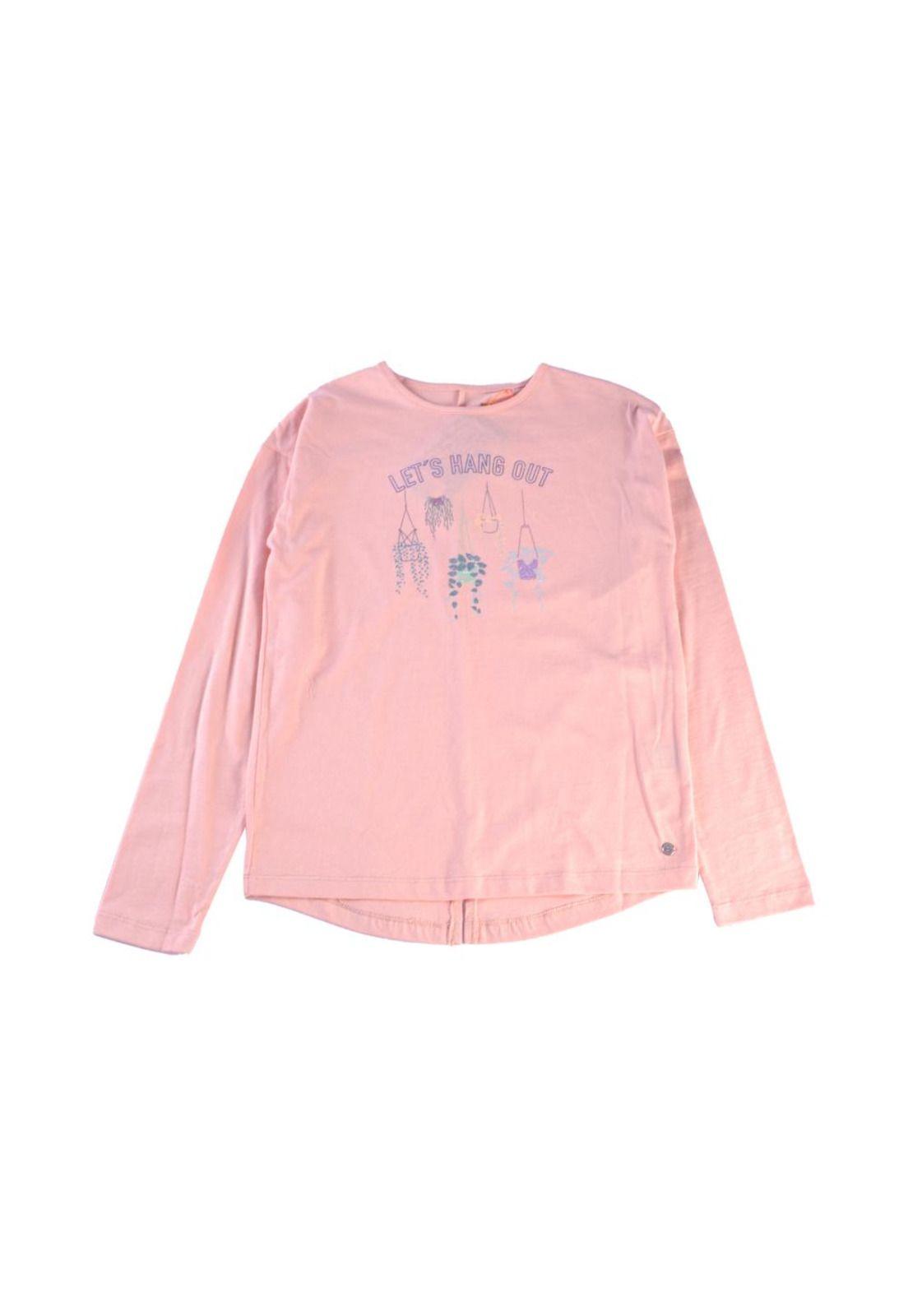Polera Manga Larga Niña Rosado Pillin-0