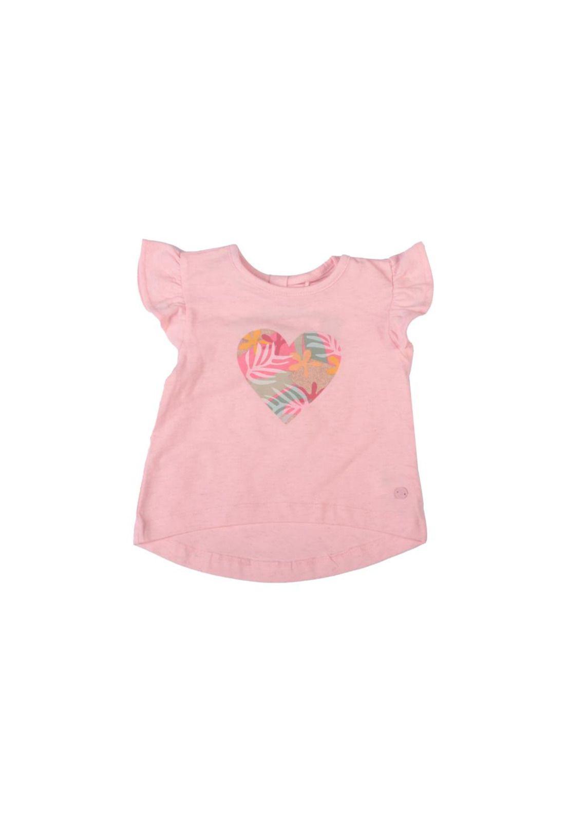 Polera Bebe Niña Rosado Pillin-0