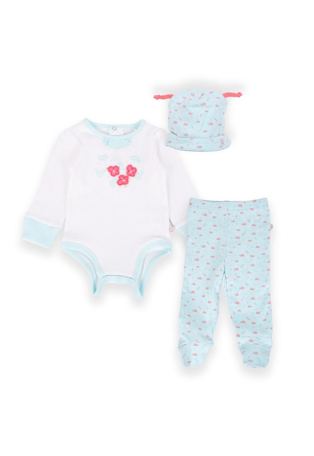 Set 3 Pzas Bebé Niña Multicolor Pillin-3