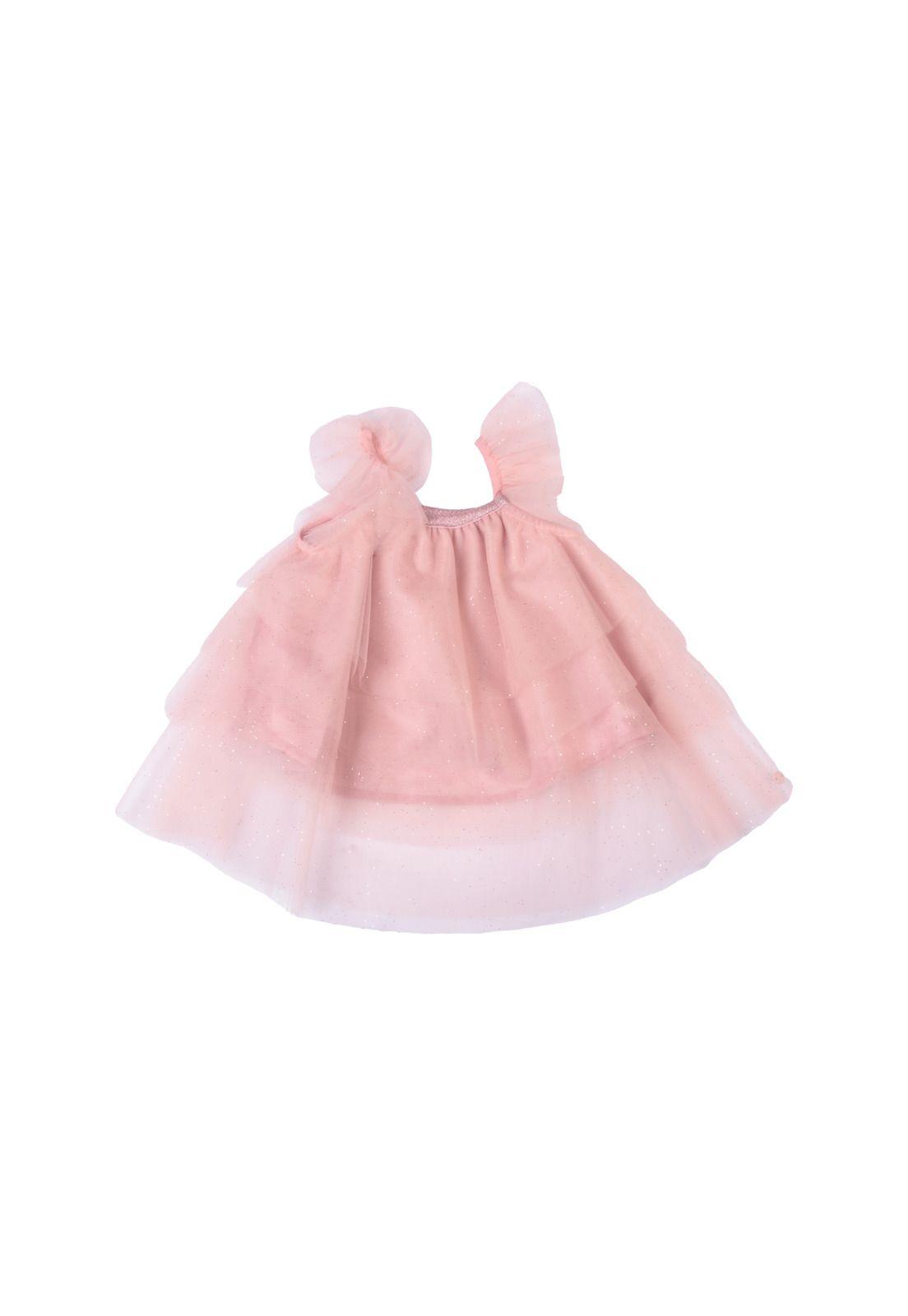 Vestido Bebe Niña Damasco Palido Pillin-0