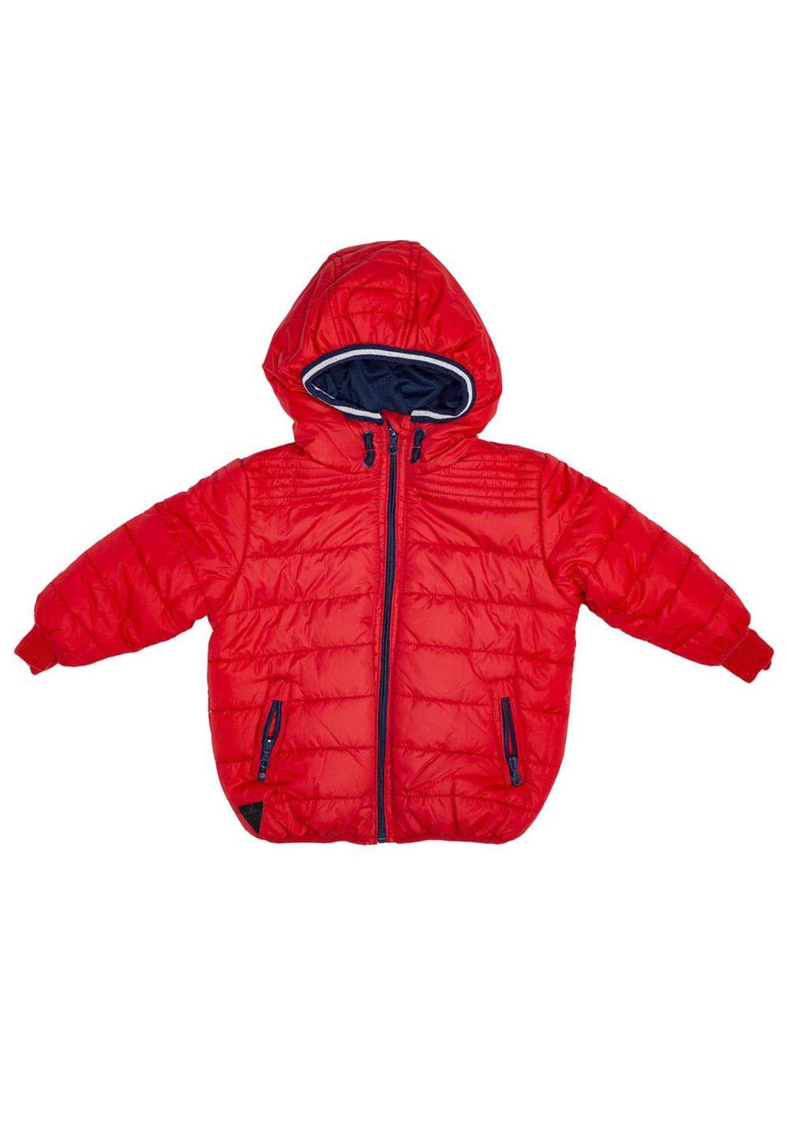 Parka Bebé Algodón Invierno Niño Rojo-0