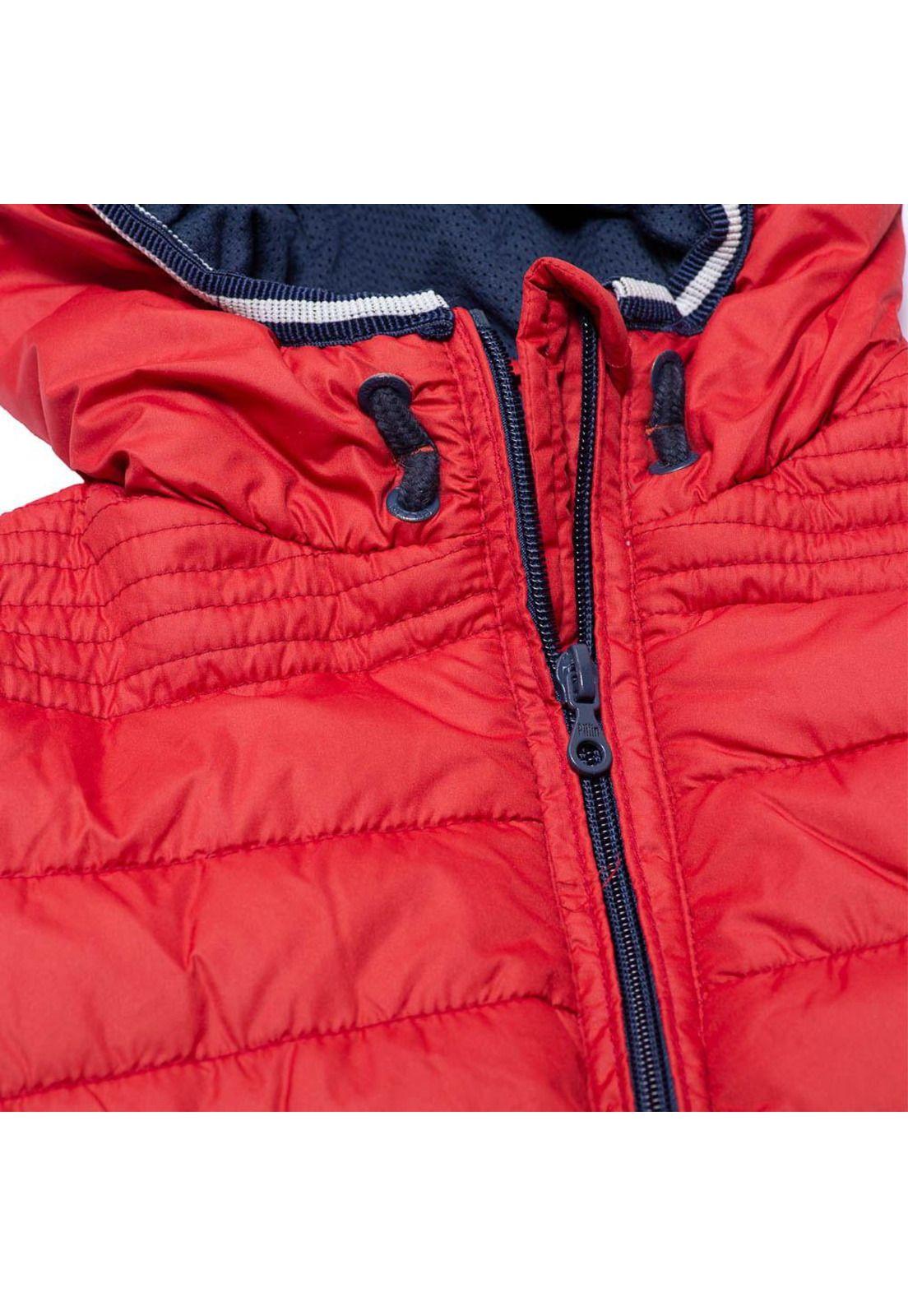 Parka Bebé Algodón Invierno Niño Rojo-2