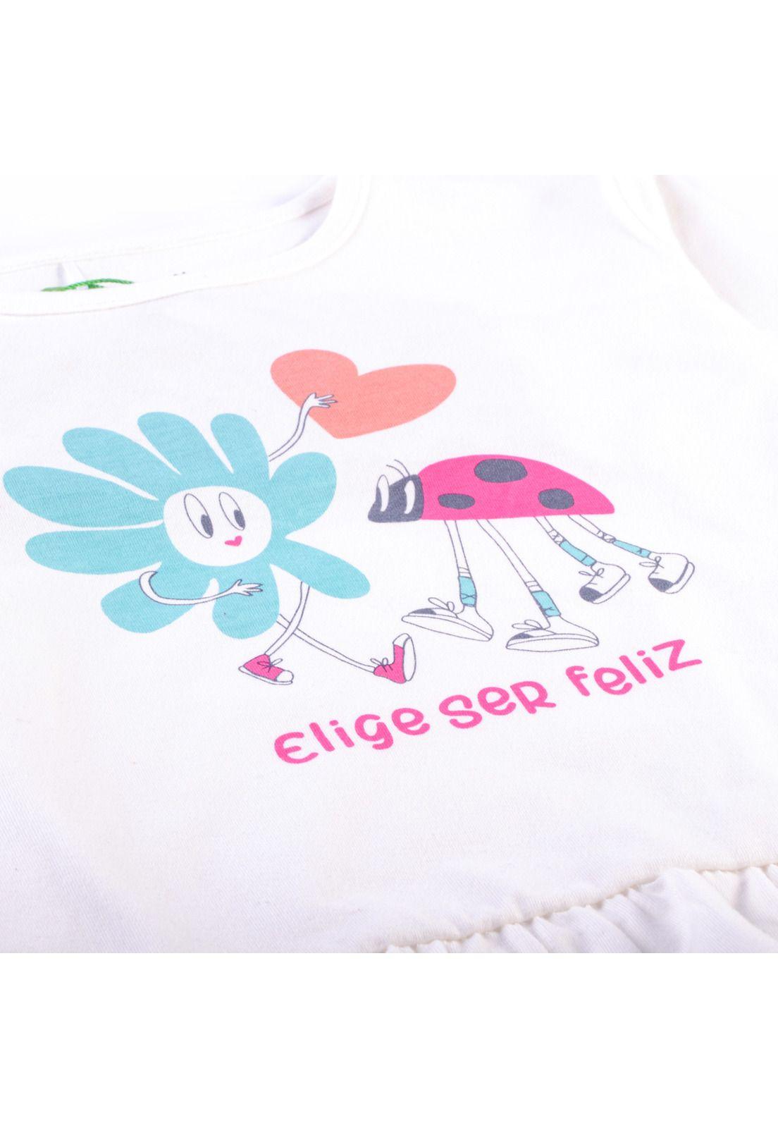 Polera Sustentable Niña Blanco Pillin-2