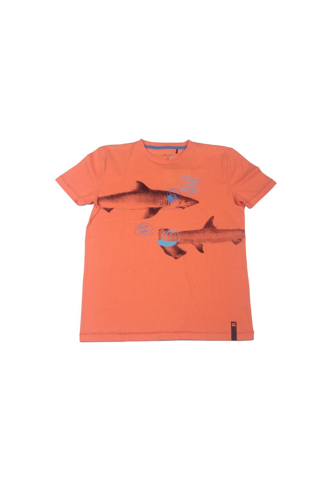 Polera Niño Naranja Pillin-1