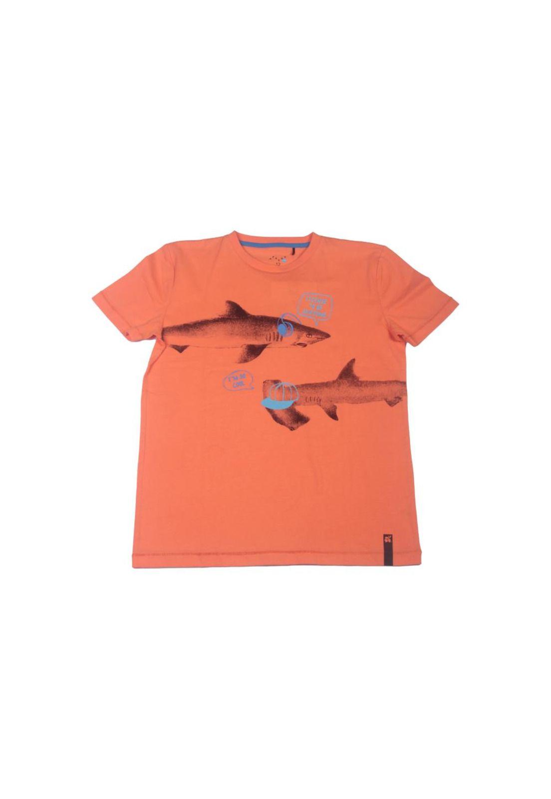 Polera Niño Naranja Pillin-0