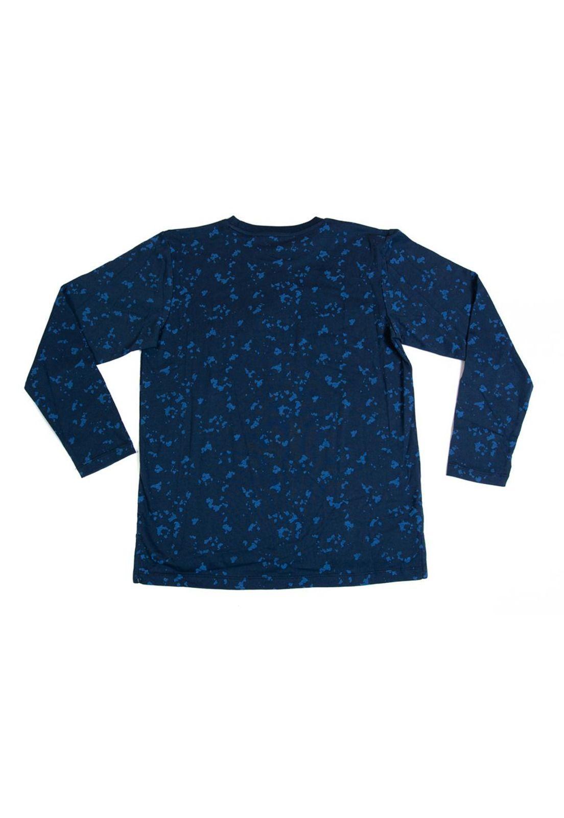 Polera Manga Larga Niño Azul Pillin-3