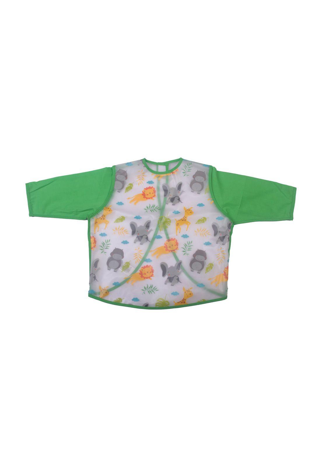 Babero Bebe Niño Verde Pillín-1