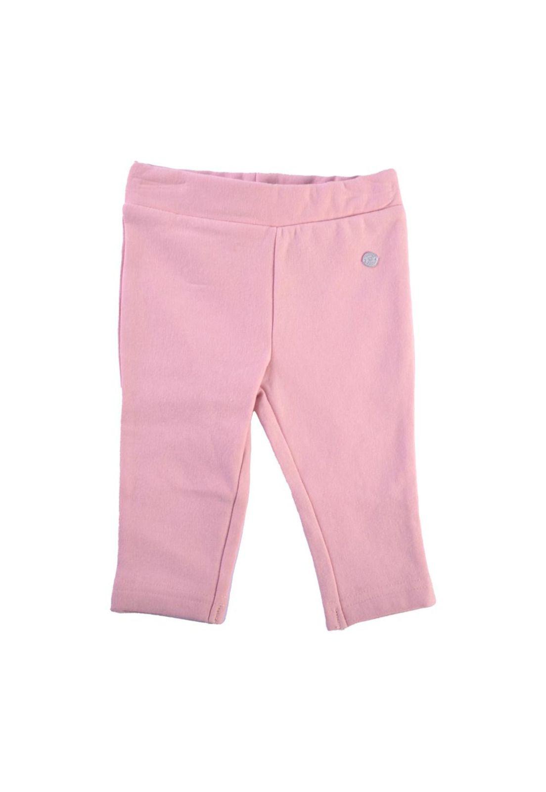 Calza Larga Lisa Bebé Niña Palo rosa Pillin-0
