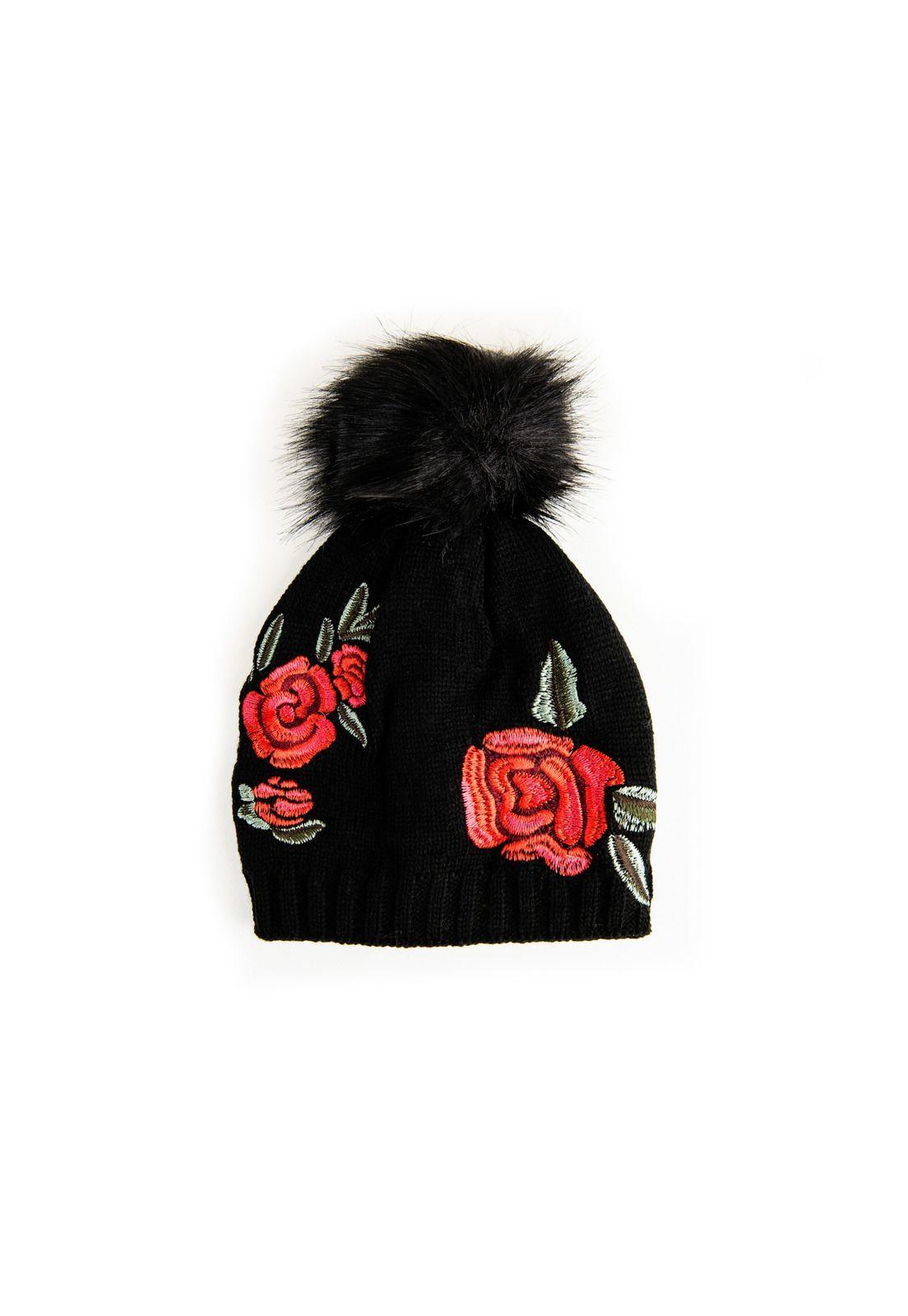 Gorro Bebé Niña Negro Pillin-0
