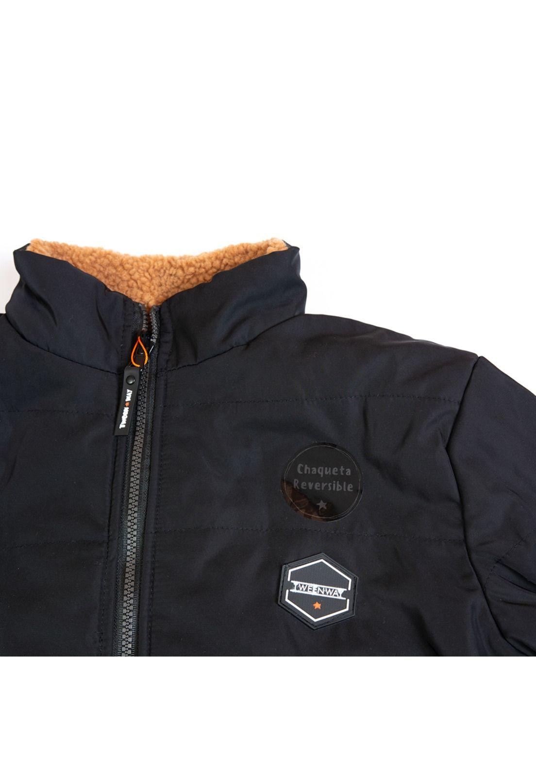Chaqueta Niño Reversible Negro Pillin-1