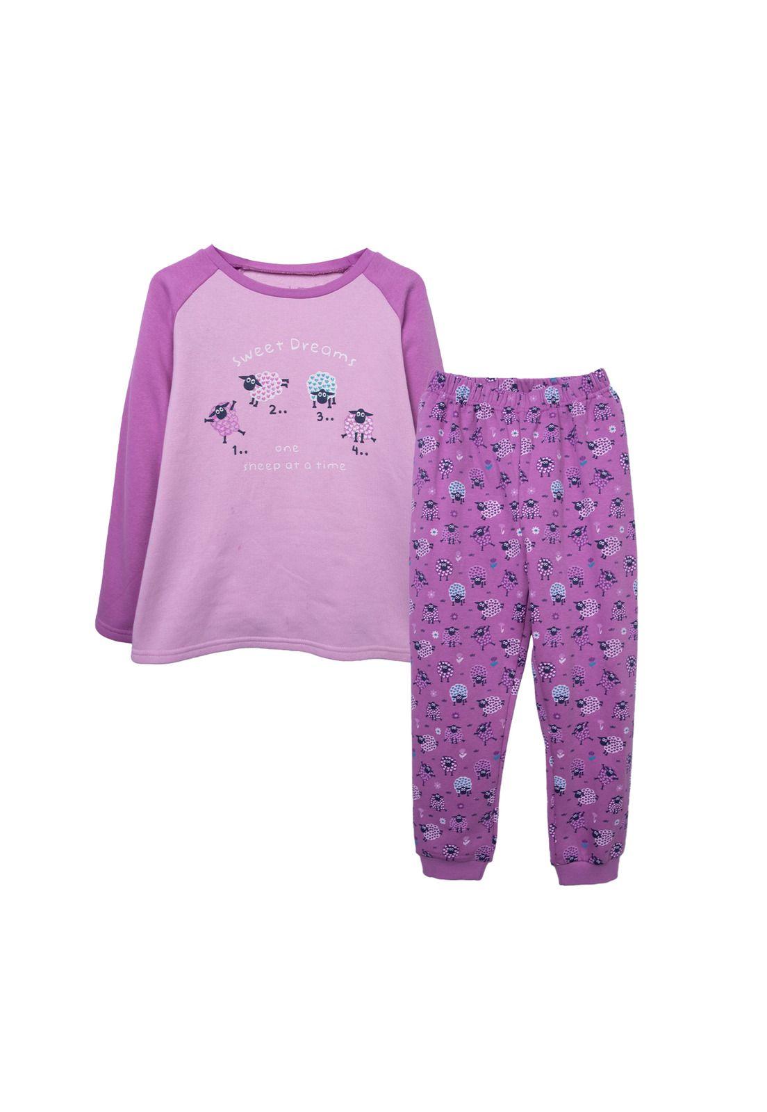 Pijama  Rosado Niña Pillin (PVD408-26MAL)-0