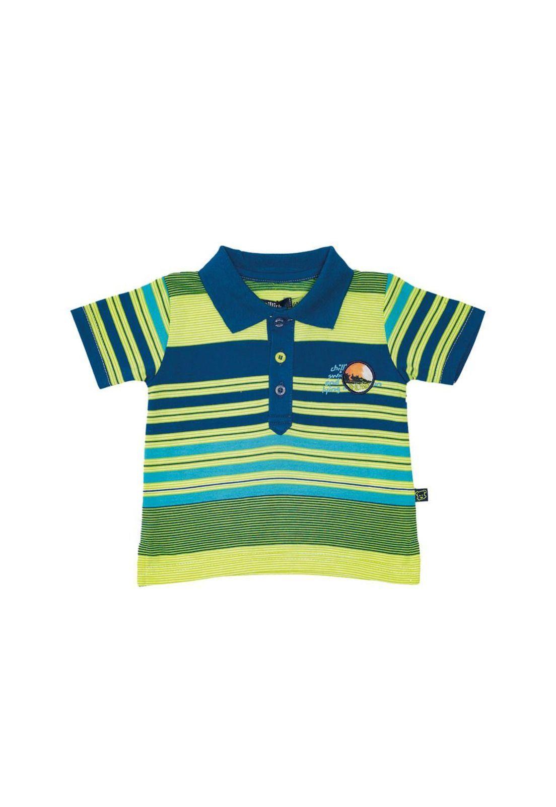 Polera Bebé Niño Turquesa Pillín-0