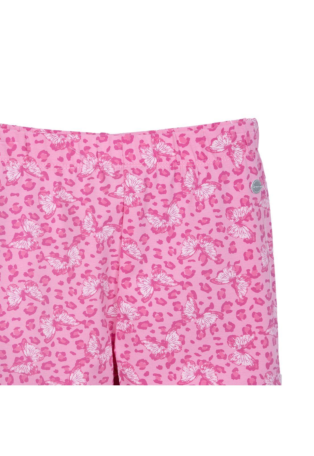 Calza Niña Estampado Animal Print Rosado Pillin-2