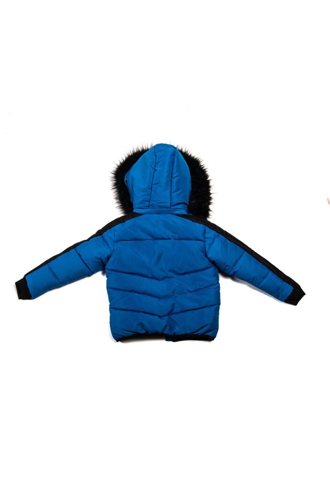 Parka con Capucha Niño Azul Pillin-3