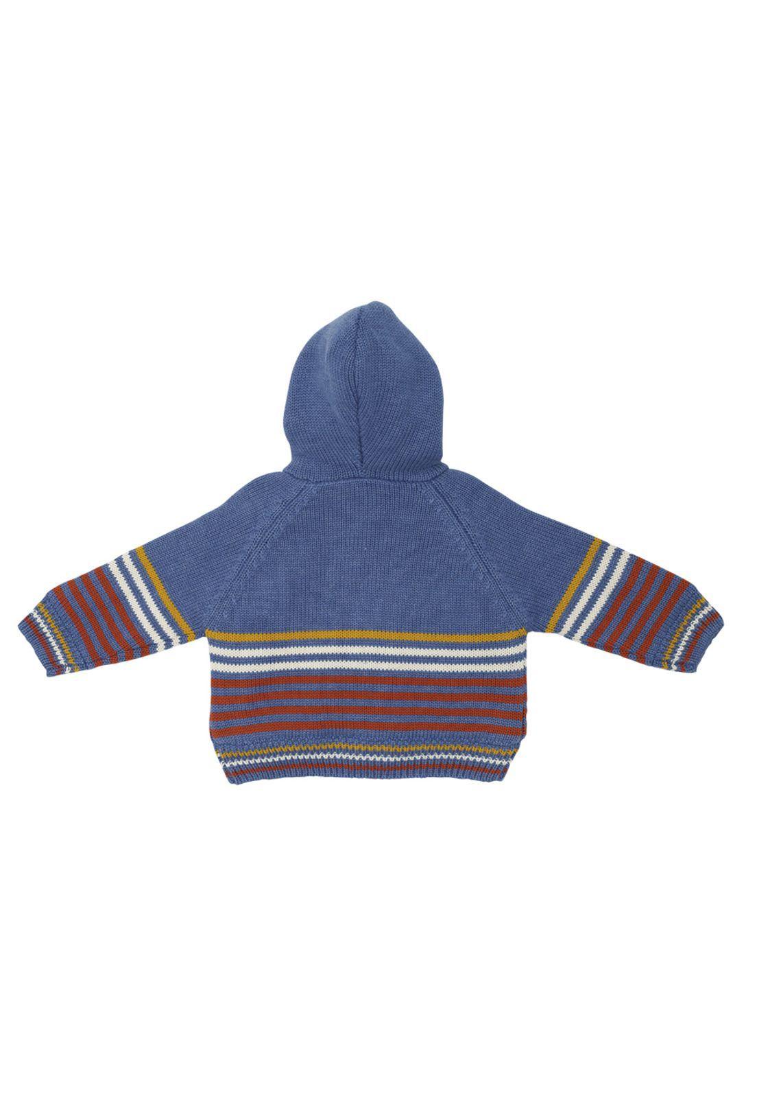 Chaleco con Capucha Bebé Niño Azul Pillin-2
