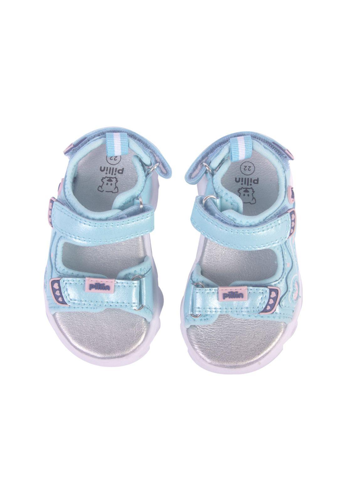 Sandalias Bebe Niña Celeste Pillin-1