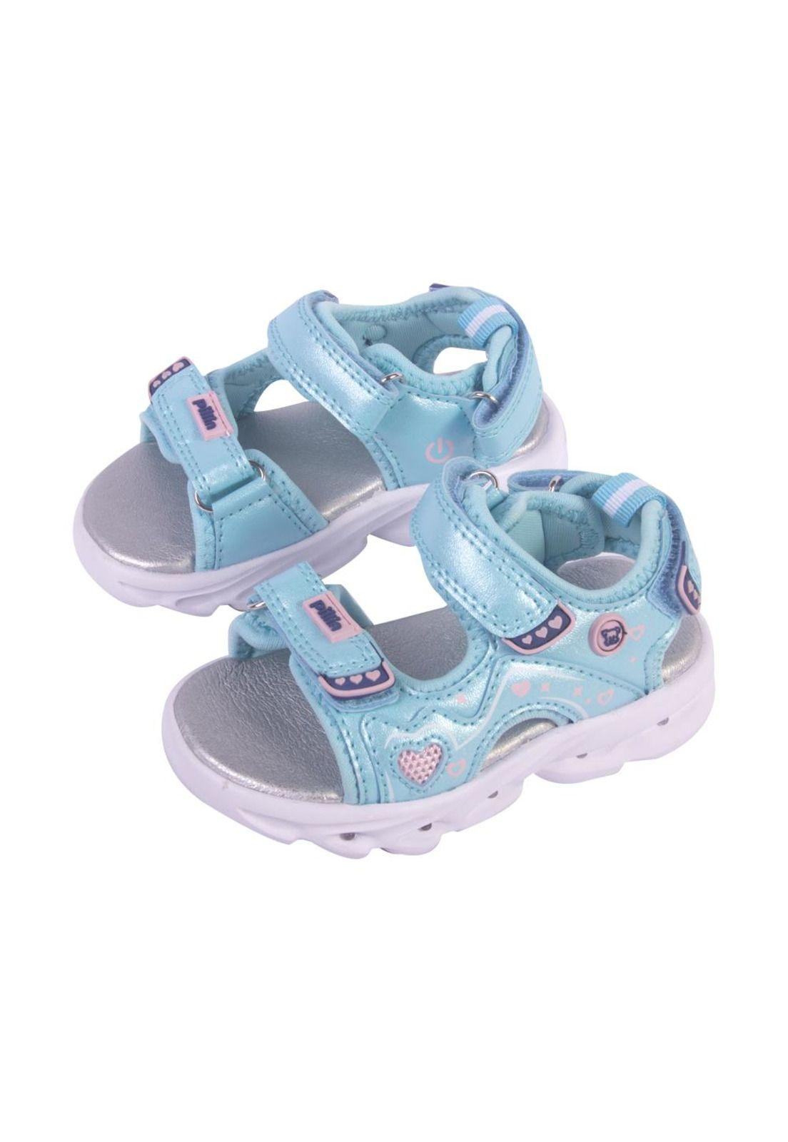 Sandalias Bebe Niña Celeste Pillin-0